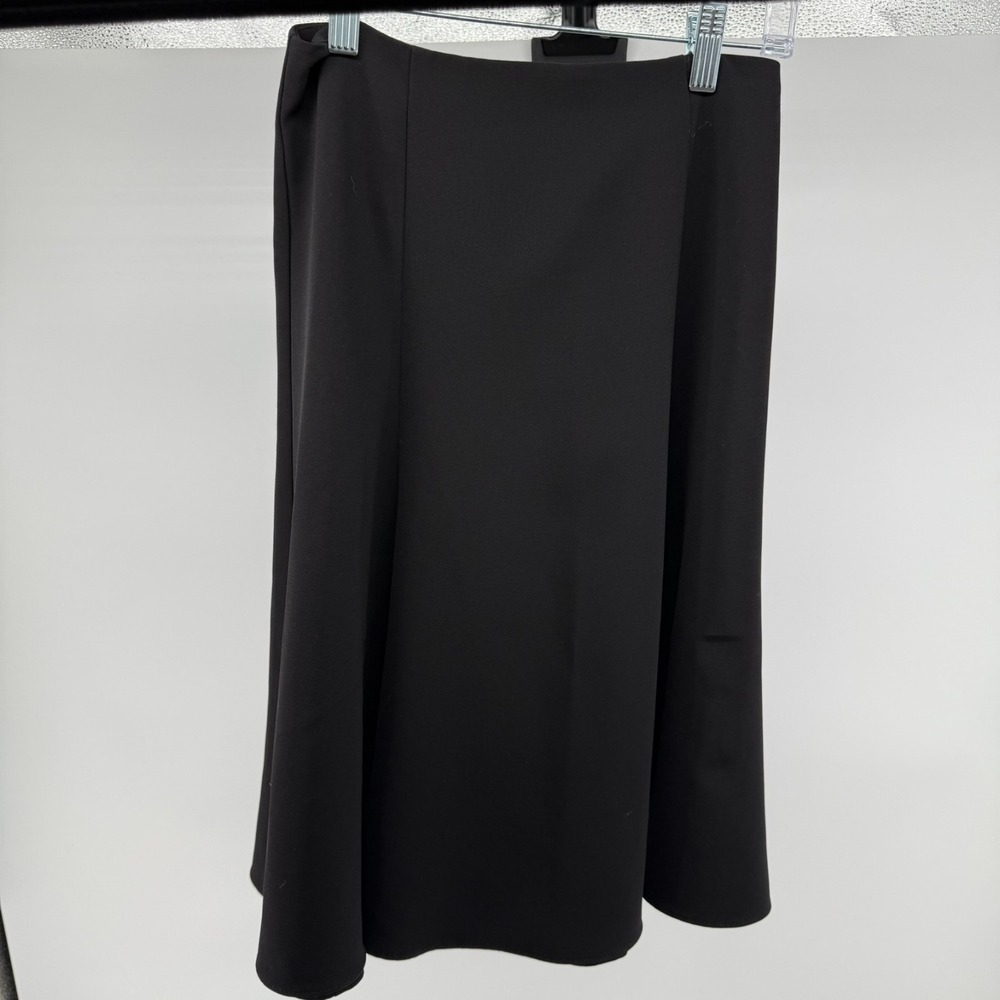 Express A Line‎ Skirt Womens 0 Black Flared Hem Back Zip Modern Minimalist Party